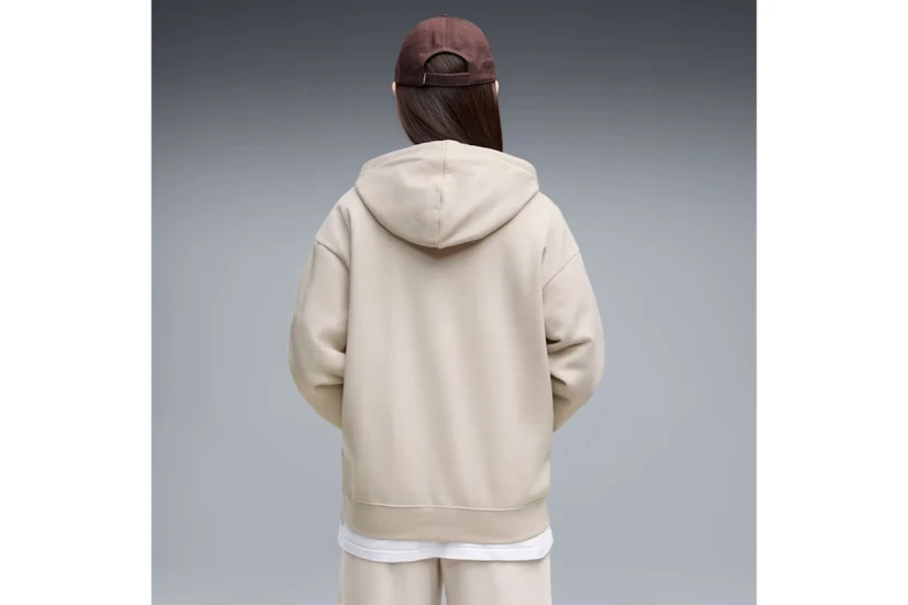 Puma Essentials Fleece Relaxed Γυναικείο Φούτερ με Κουκούλα Μπεζ