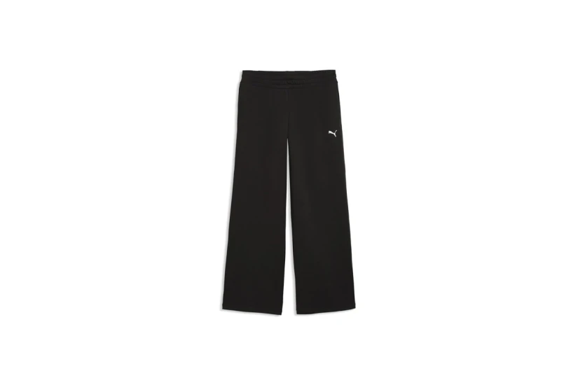 Puma Essentials Cat Fleece Wide Leg Γυναικείο Παντελόνι Φόρμας Μαύρο