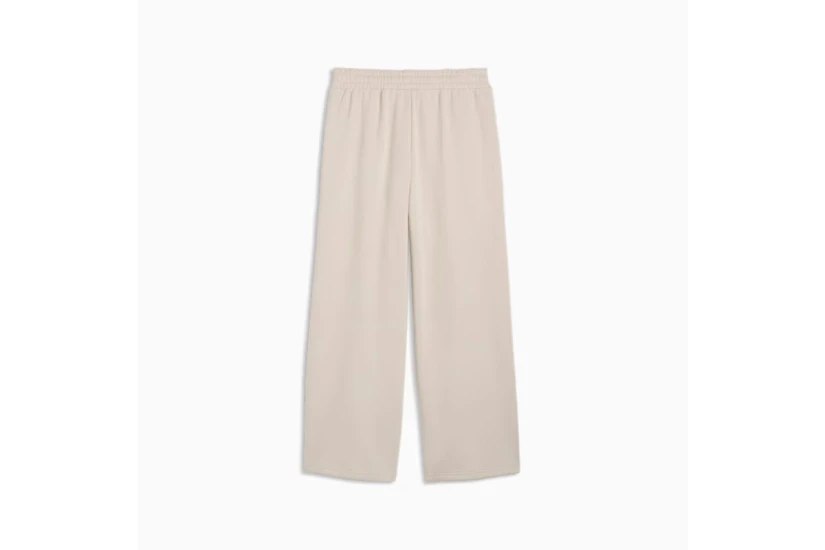 Puma Essentials Cat Fleece Wide Leg Γυναικείο Παντελόνι Φόρμας Μπεζ