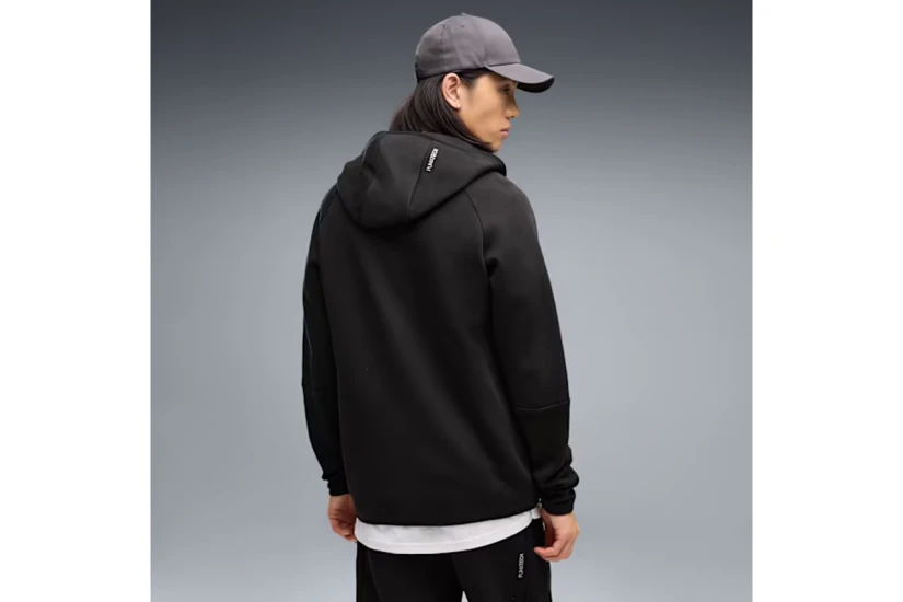 Puma Tech Slim Elevated Ανδρική Βαμβακερή Ζακέτα με Κουκούλα Μαύρη