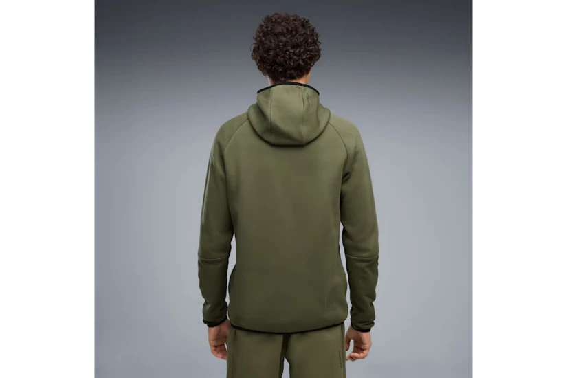Puma Tech Slim Elevated Ανδρική Βαμβακερή Ζακέτα με Κουκούλα Χακί