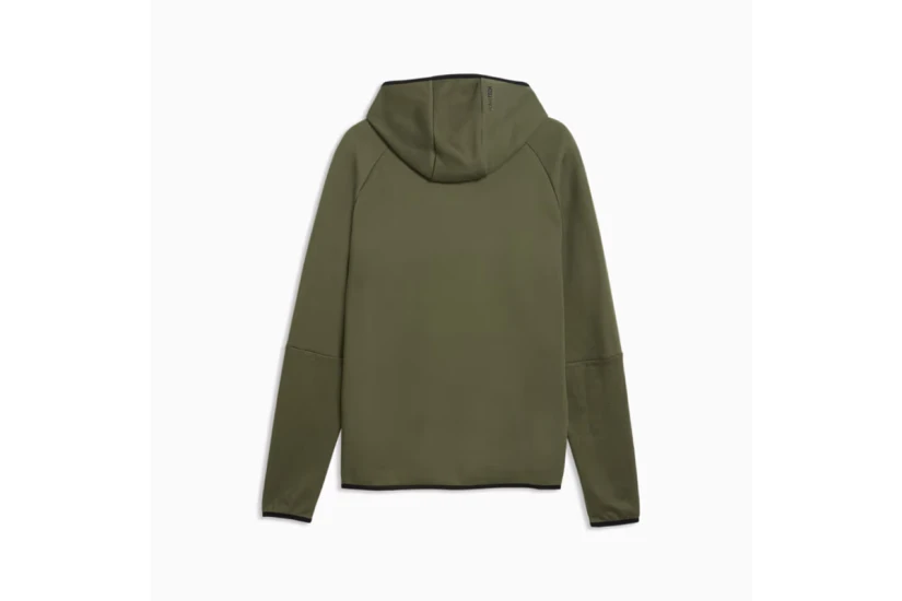 Puma Tech Slim Elevated Ανδρική Βαμβακερή Ζακέτα με Κουκούλα Χακί