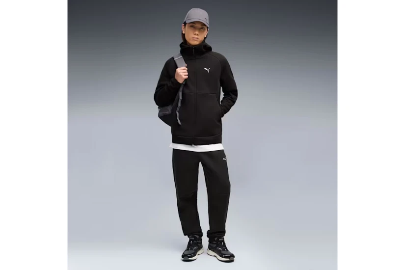 Puma Tech Elevated Ανδρικό Παντελόνι Φόρμας Μαύρο