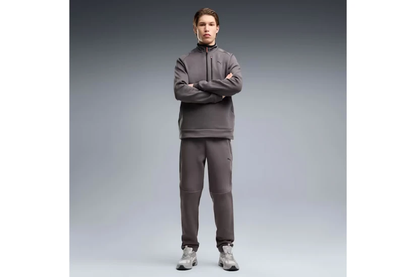 Puma Tech Elevated Ανδρικό Παντελόνι Φόρμας Γκρι Σκούρο