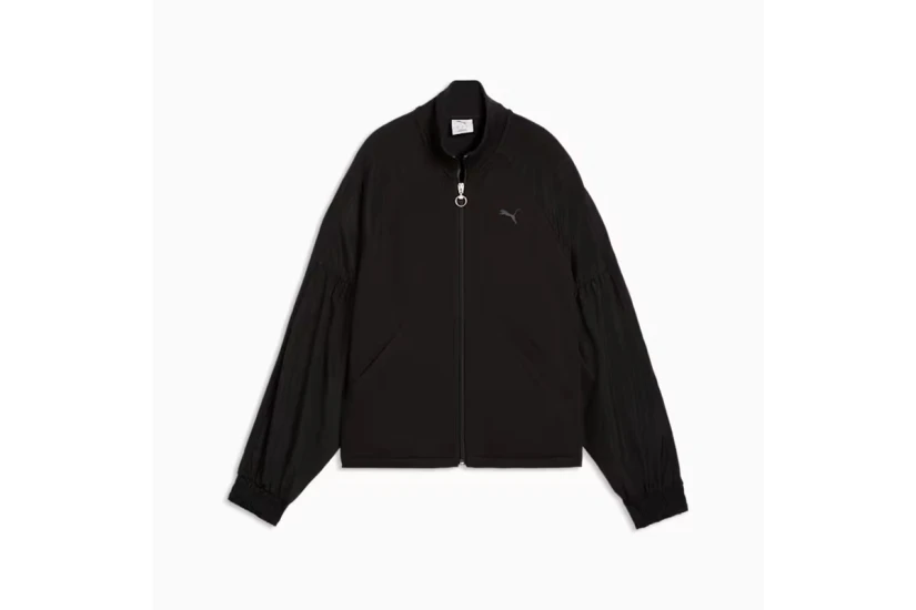 Puma Her Relaxed Γυναικεία Πολυεστερική Ζακέτα Μαύρη