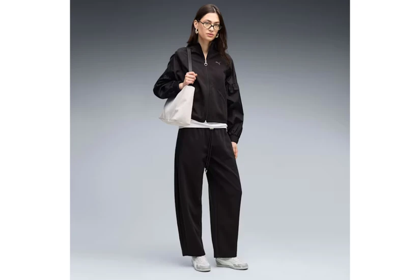 Puma Her Relaxed Γυναικεία Πολυεστερική Ζακέτα Μαύρη