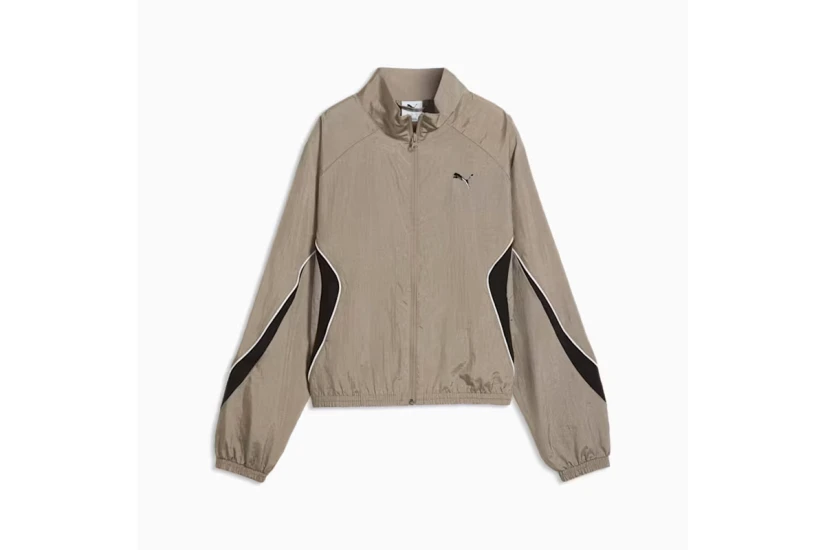 Puma Sport Woven Γυναικεία Ζακέτα Πουρό, Μαύρη, Λευκή