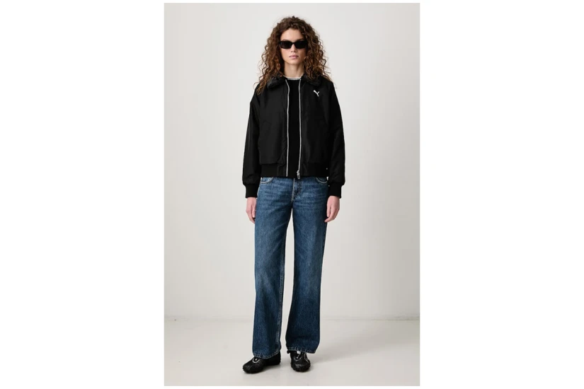 Puma Reversible High Loft Relaxed Γυναικείο Μπουφάν Bomber Διπλής Όψης Μαύρο