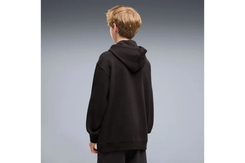 Puma Essentials Logo Lab Relaxed Παιδικό Φούτερ με Κουκούλα Μαύρο, Γαλάζιο