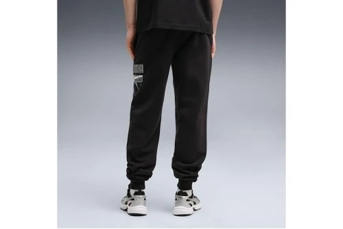 Puma Sport Logo Play Fleece Παντελόνι Φόρμας Ανδρικό (694707 01)