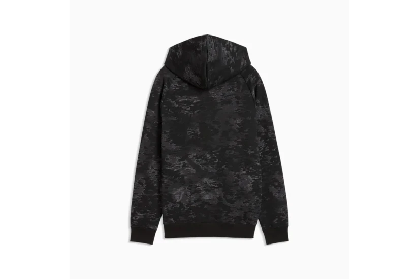 Puma Sport Camo Fleece Παιδικό Φούτερ με Κουκούλα Μαύρο, Ανθρακί