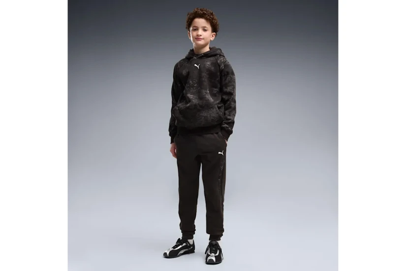 Puma Sport Camo Fleece Παιδικό Παντελόνι Φόρμας Μαύρο