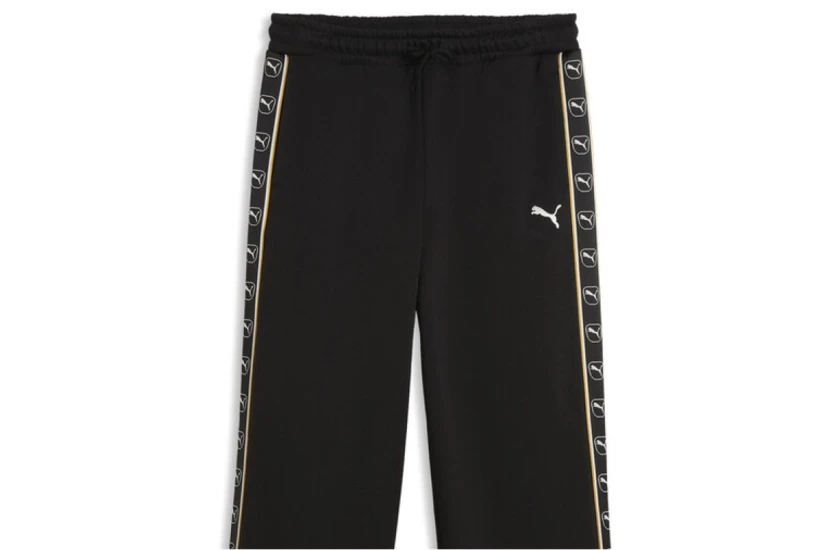 Puma Essentials Elevated Tape Relaxed Παιδικό Παντελόνι Φόρμας Μαύρο, Μπεζ