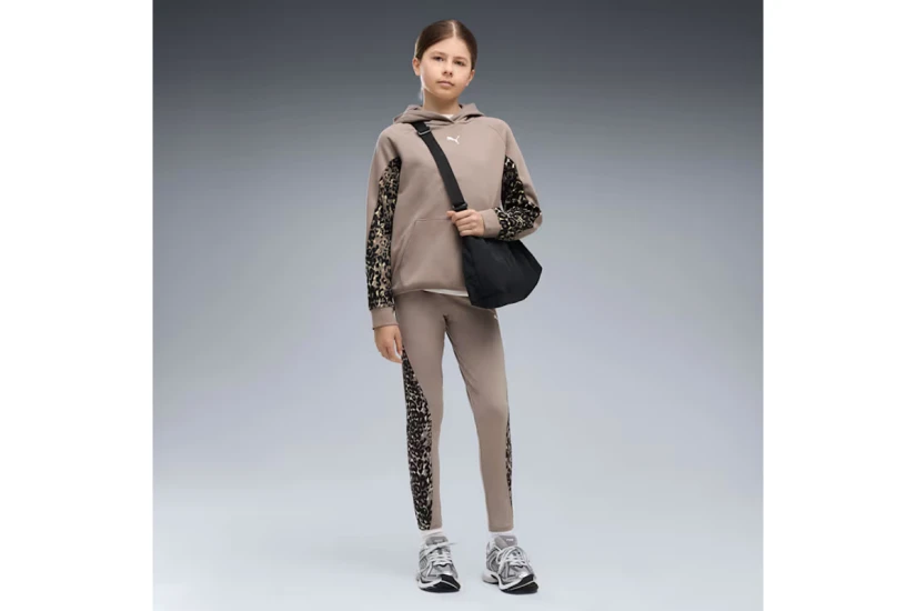 Puma Sport Animal Παιδικό Κολάν 7/8 Καφέ, Μαύρο, Εκρού