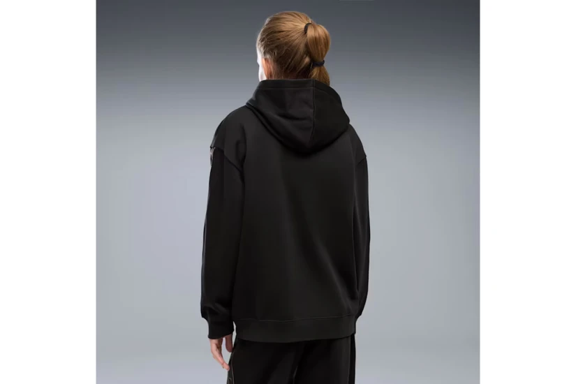 Puma Essential Tape Relaxed Παιδικό Φούτερ με Κουκούλα Μαύρο, Χρυσό