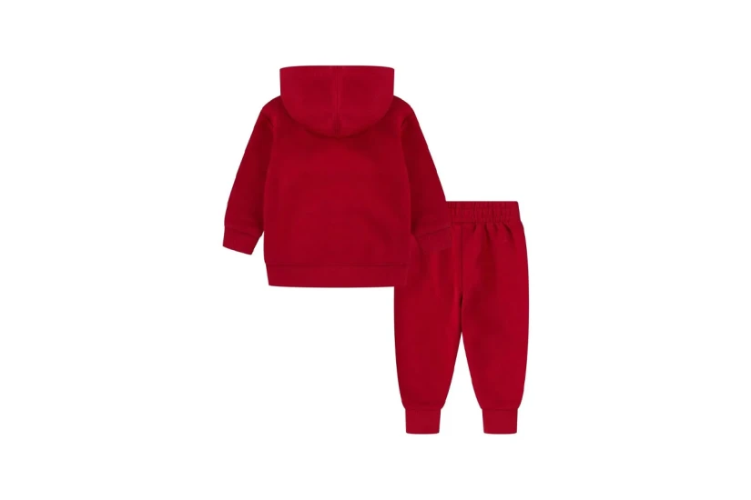Jordan Brooklyn Βρεφικό Σετ Hoodie - Παντελόνι Φόρμας Κόκκινο