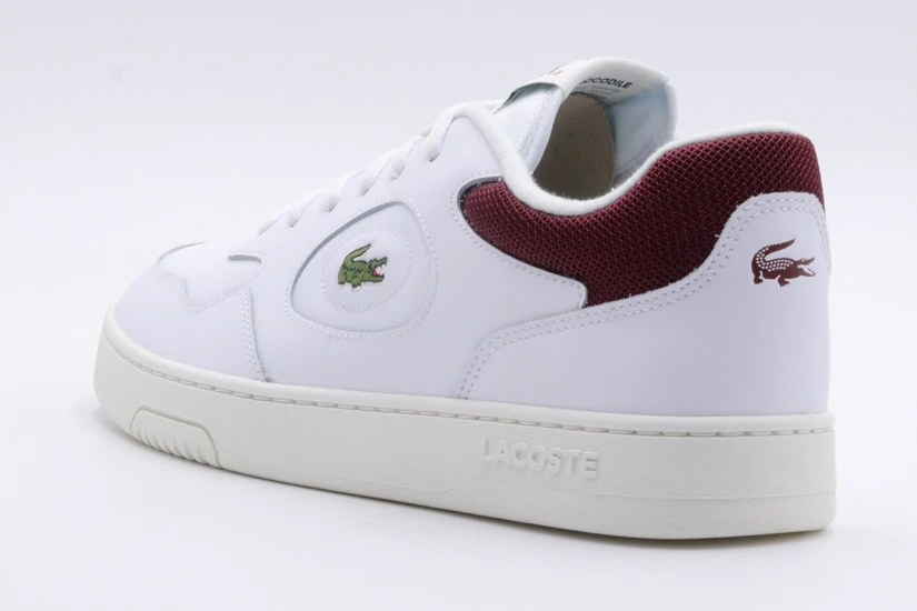 Lacoste Lineset Ανδρικά Sneakers Λευκά, Μπορντό