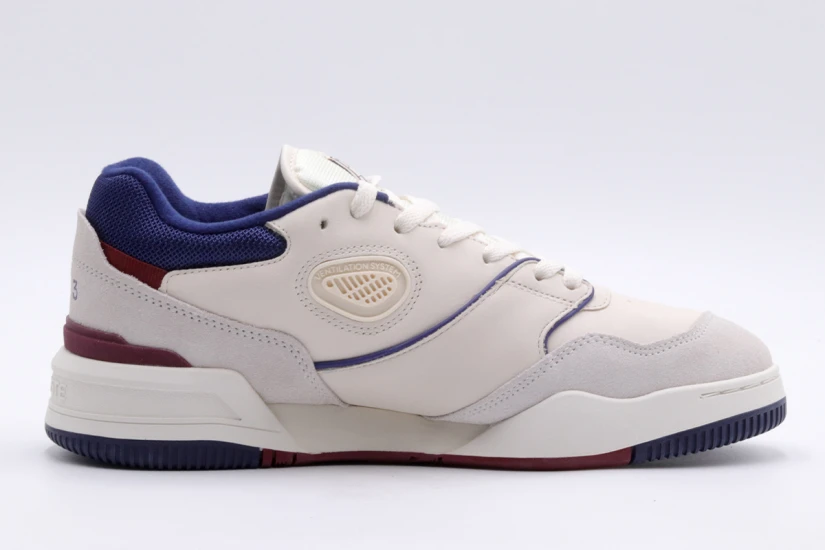 Lacoste Lineshot Ανδρικά Sneakers Εκρού, Μπλε Σκούρο, Μπορντό