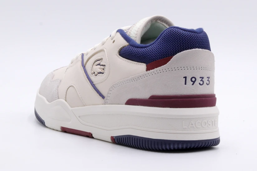 Lacoste Lineshot Ανδρικά Sneakers Εκρού, Μπλε Σκούρο, Μπορντό
