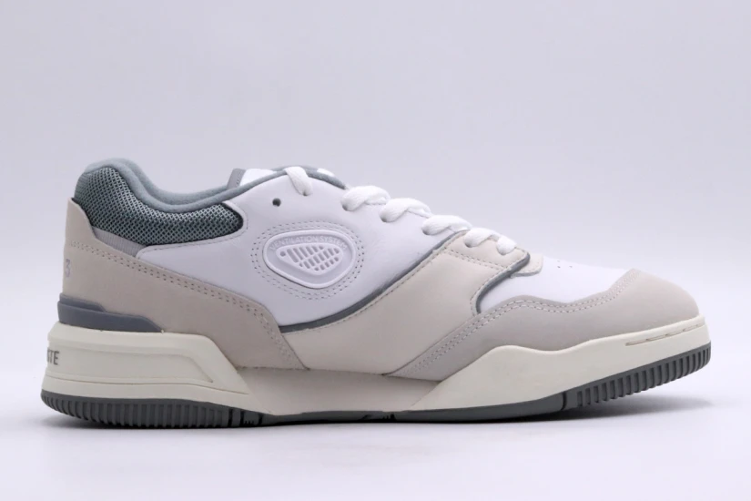 Lacoste Lineshot Ανδρικά Sneakers Λευκά, Εκρού, Γκρι