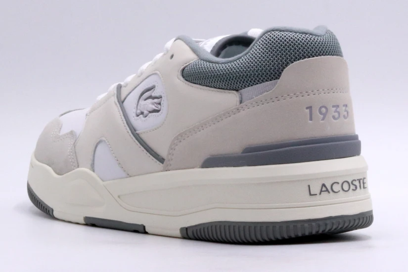 Lacoste Lineshot Ανδρικά Sneakers Λευκά, Εκρού, Γκρι