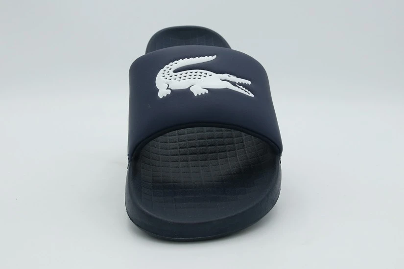 Lacoste Serve Slides 1.0 Ανδρικές Παντόφλες Μπλε Σκούρο, Λευκές