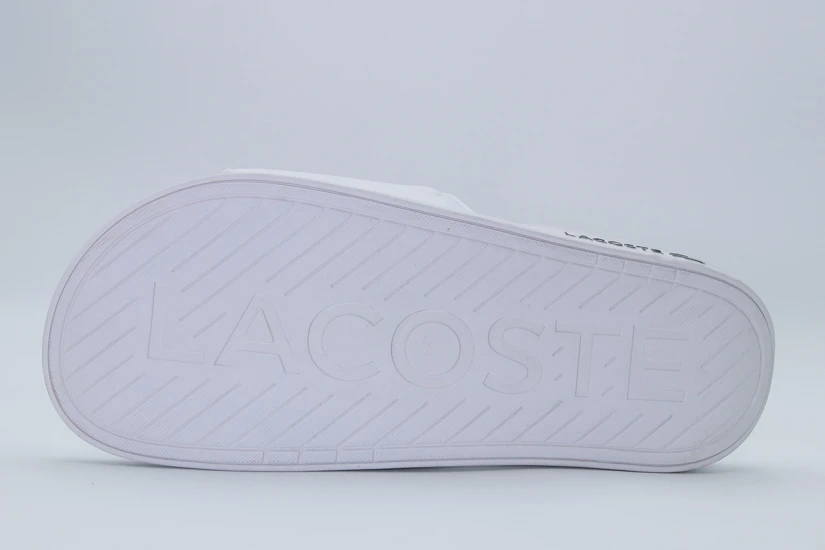 Lacoste Serve Slide Dual 1253 Ανδρικές Παντόφλες Λευκές
