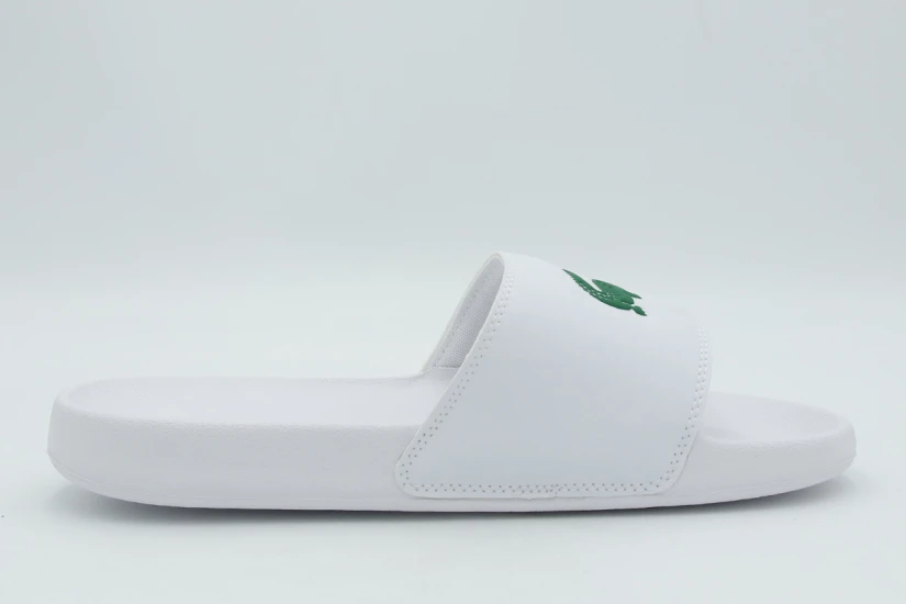 Lacoste Serve Slides Ανδρικές Παντόφλες Λευκές, Πράσινες