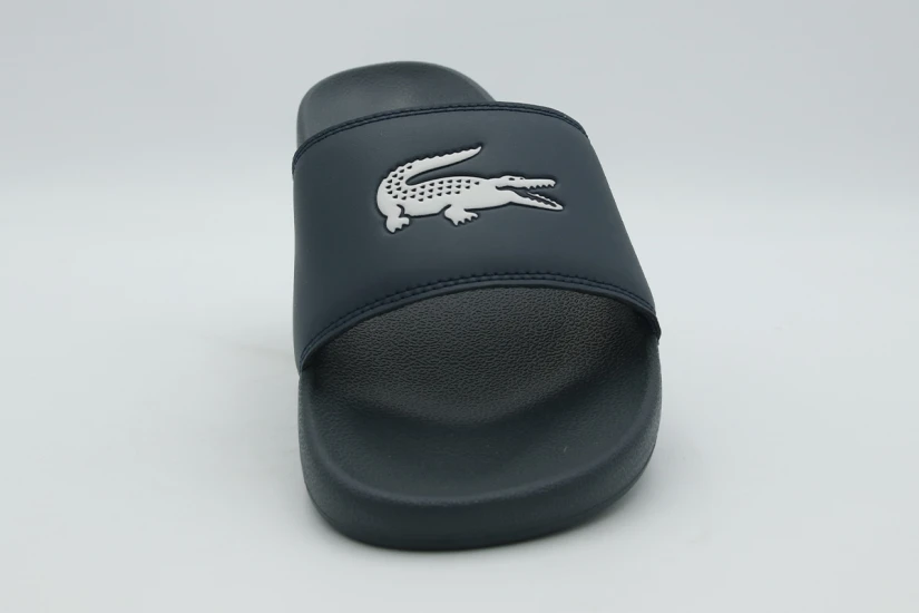Lacoste Serve Slides Ανδρικές Παντόφλες Μπλε Σκούρο, Λευκές