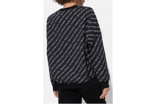 Versace Print Logo Signature Μπλούζα Με Λαιμόκοψη Γυναικεία (75HAI312 FS097 899)