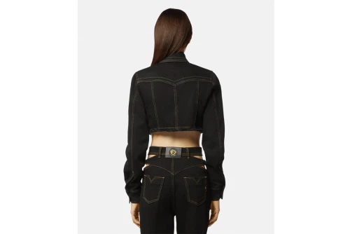 Versace D Str Slouchy28 Blk Μπουφάν Τζιν Γυναικείο (76HAL253 DW060L54 909)