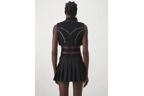 Versace D Str Slouchy28 Blk Γιλέκο Γυναικείο (76HAM257 DW060D24 909)