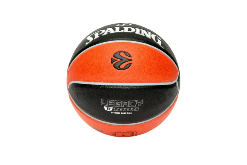 Spalding Euroleague Tf-1000 Legacy Μπάλα Μπάσκετ Πορτοκαλί, Μαύρη