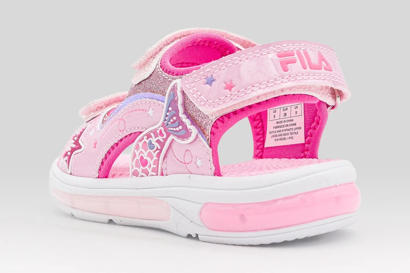 Fila Mermaid Velcro Lights Βρεφικά Σανδάλια Ροζ, Διάφορα Χρώματα