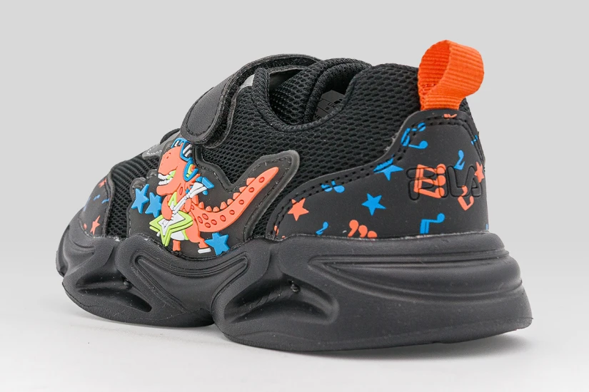 Fila Dino Velcro Lights Βρεφικά Sneakers Μαύρα, Διάφορα Χρώματα