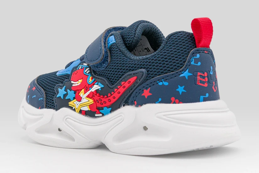 Fila Dino Velcro Lights Βρεφικά Sneakers Μπλε Σκούρο, Διάφορα Χρώματα