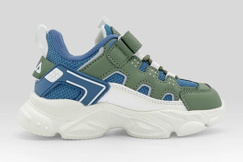 Fila Memory Spinel 3 V Βρεφικά Sneakers Μπλε, Χακί, Λευκά