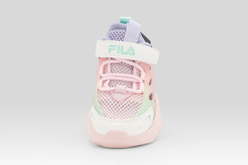 Fila Wave Memory Velcro Βρεφικά Sneakers Ροζ, Μωβ, Λευκά, Πράσινα