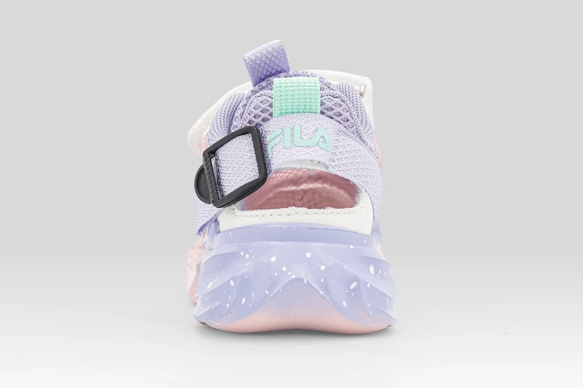 Fila Wave Memory Velcro Βρεφικά Sneakers Ροζ, Μωβ, Λευκά, Πράσινα