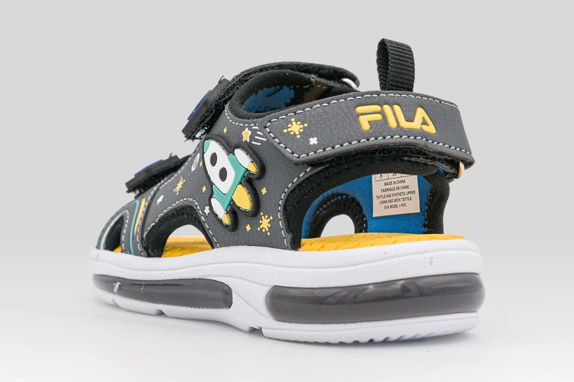 Fila Rocket Velcro Lights Βρεφικά Σανδάλια Γκρι Σκούρο, Διάφορα Χρώματα