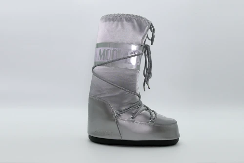 Moon Boot Icon Glance Silver Satin Μπότες Χιονιού (80D1401680 H001)