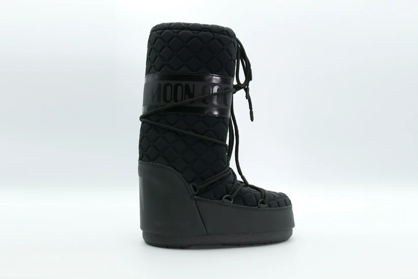 Moon Boot Icon Quilt Γυναικείες Μπότες Χιονιού Μαύρες
