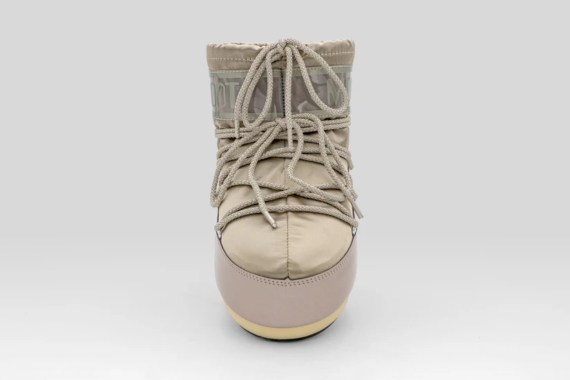 Moon Boot Icon Low Glance Platinum Satin Γυναικείες Μπότες Χιονιού