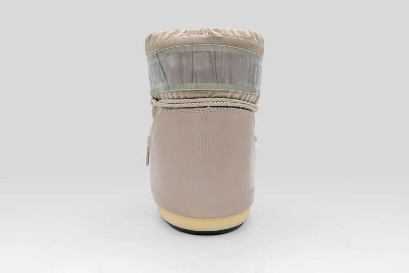 Moon Boot Icon Low Glance Platinum Satin Γυναικείες Μπότες Χιονιού
