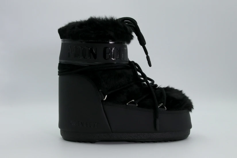Moon Boot Icon Low Faux Γυναικείες Μπότες Χιονιού Μαύρες