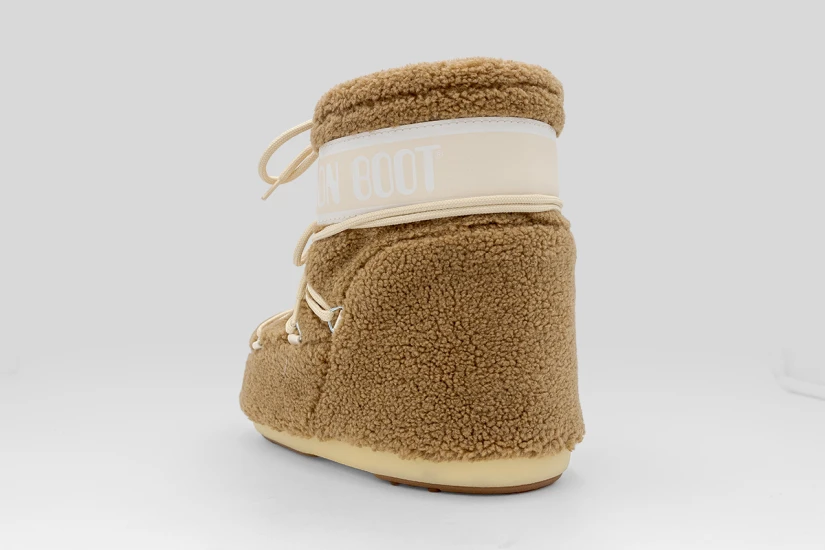 Moon Boot Icon Low Fleece Γυναικείες Μπότες Χιονιού Κάμελ, Μπεζ