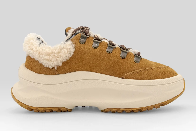 Moon Boot Moon247 City Brown Shearling Γυναικεία Sneakers Ταμπά, Μπεζ