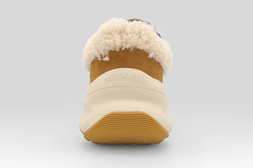 Moon Boot Moon247 City Brown Shearling Γυναικεία Sneakers Ταμπά, Μπεζ