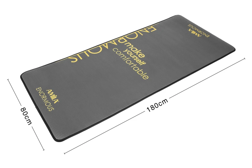 Amila Στρώμα Γυμναστικής Nbr 10Mm 80Kg Μαύρο Enormous (81774)