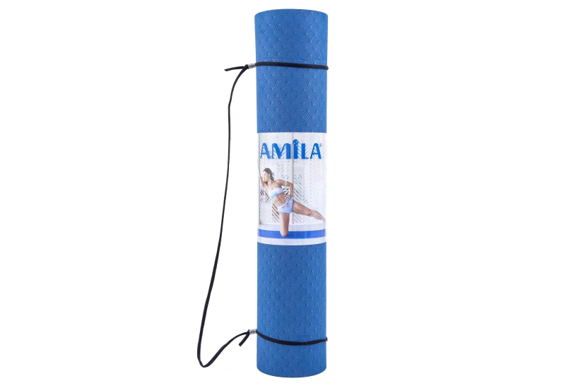 Amila Στρώμα Yoga 6Mm Tpe Μπλεγαλάζιο (81778)